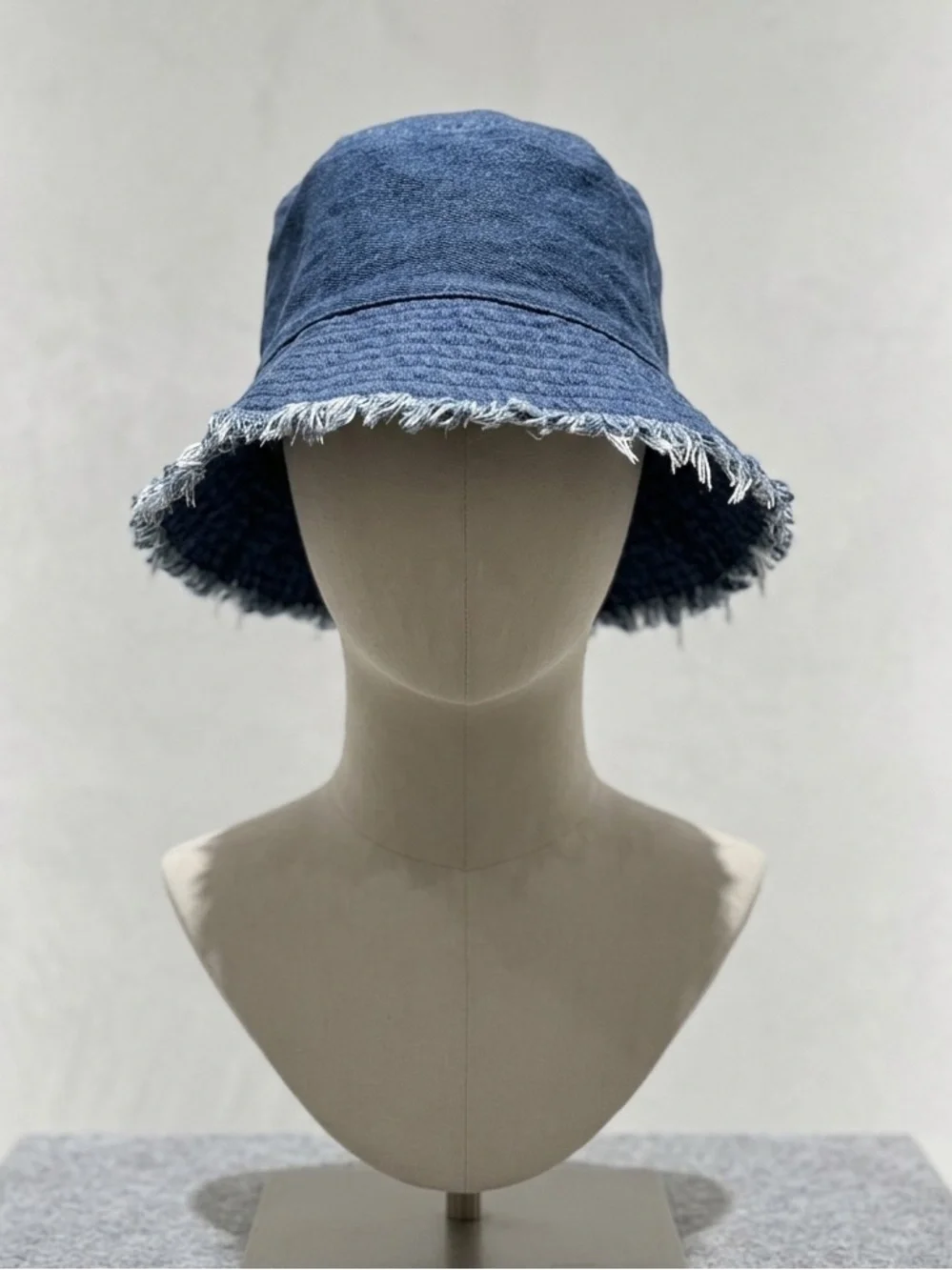 The Frayed Denim Bucket Hat 100% Cotton